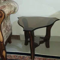 مبل سلطنتی چوبی کنده کاری ۹ نفره|مبلمان خانگی و میز عسلی|پاوه, |دیوار