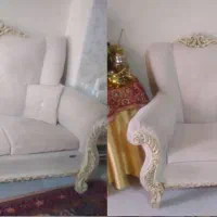 مبل ۷نفره باعسلی ومیزجلو۵۰۰۰۰۰۰تومان ودکورچوبی۵۰۰|مبلمان خانگی و میز عسلی|محلات, |دیوار