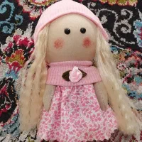 عروسک دست ساز پارچه ای(۱۵ سانتی)