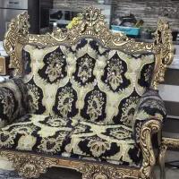 مبل استیل ۷نفره  و ست نهارخوری ۸نفره و۴ عدد گل میز