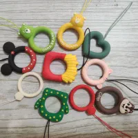 آویز فلش و گوشی سیلیکونی  طرح ساده و عروسکی