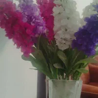 گل مصنوعی همراه گلدان کریستال