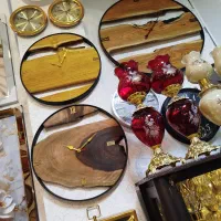 ساعت روستیک چوبی