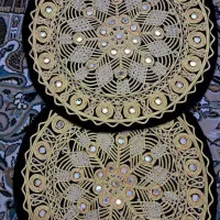 رومیزی پولک دوزی شیک ۳ تکه دونه ۲۰۰ هزاتوم ورق بزن|پرده، رانر، رومیزی|تهران, خواجه نظام الملک|دیوار