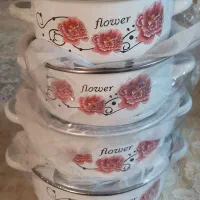 سرویس قابلمه لعابی ۴تایی کاملا نو