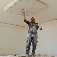 گچ کاری سفید کاری ابزار نور مخفی گچ و خاک