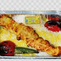 چلو جوجه کباب زعفرانی