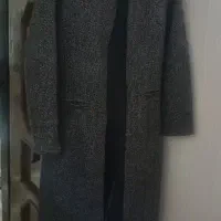 پالتو زنانه طوسی مشکی