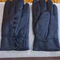 یک جفت دستکش چرم طبیعی خارجی