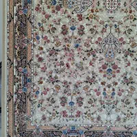 فرش۱۲و۹متری نخ اصل/ طرح بهشت کرم /بافت باکیفیت