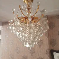 لوستر برنجی کریستالی 8شاخه و6شاخه