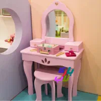 میز آرایشی چوبی کودک/تجهیزخانه بازی/مهد/شهر مشاغل