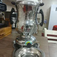 سماور استیل تمیز با قوری|سماور، چایساز، قهوهساز|شاهینشهر, عطار|دیوار