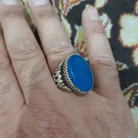 انگشتر نقره عقیق و زبرجد