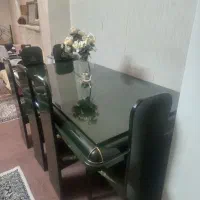 میز ناهارخوری طلاکوب۸ نفره