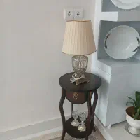 آباژور رو میزی پایه برنز+میز