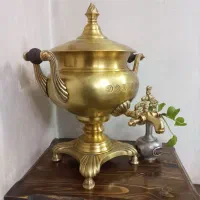 کلمن برنجی سماور زغالی پانچ|کلکسیون اشیاء عتیقه|تهران, نیروی هوایی (پیروزی)|دیوار