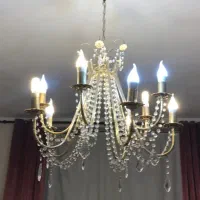 لوسترتمام برنجی آب طلا کاری شده کاردست|لوستر و چراغ آویز|مشهد, سناباد|دیوار