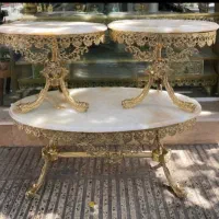 سرویس میز وسط سه تایی برنز برنزی|مبلمان خانگی و میز عسلی|کرج, حصارک پایین|دیوار