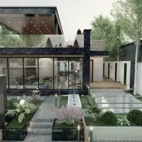 طراحی واجرای تخصصی باغ ویلا محوطه نما پلان