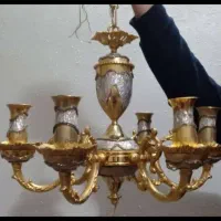 لوستر قدیمی باابکاری طلا