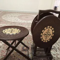 ۴ عدد میز عسلی چمدانی تاشو رنگ قهوه ای|مبلمان خانگی و میز عسلی|تهران, خلیج فارس|دیوار