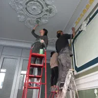 میکروسمنت پتینه ورق طلا گچبری پیش ساخته گچبری مدرن|خدمات پیشه و مهارت|تهران, کامرانیه|دیوار