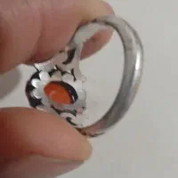 انگشتر نقره نگین عقیق یمن رگه دار رکاب دست با امضا|جواهرات|اصفهان, کلمان|دیوار