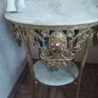 میز گرد برنزی ومیز تلویزیون