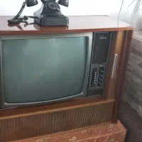 تلویزیون چوبی فیلیپس قدیمی|تلویزیون و پروژکتور|قزوین, |دیوار