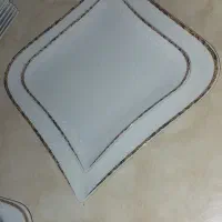 سرویس چینی ۲۴نفره طوس اسکوار لبه طلایی|ظروف سرو و پذیرایی|رباطکریم, رباطکریم|دیوار