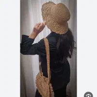 کلاه ساحلی با نخ رافیا