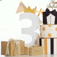 ماکت کیک استند عدد ریسه تولد دکور اتلیه کودک