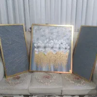 تابلوی  سه تیکه ای ست طرح گل