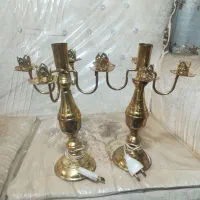 یک جفت شمعدانی|لوستر و چراغ آویز|نیشابور, دارایی|دیوار