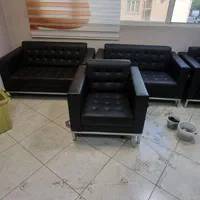 مبلمان اداری چرم واستیل