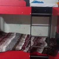 سرویس کامل تخت دو طبقه کمد و میزتحریر و آینه دراور|تخت و سرویس خواب|شازند, |دیوار