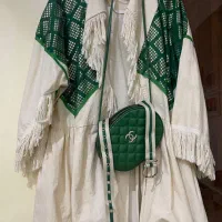 مانتو تابستانی لینن نخ با کیف ست