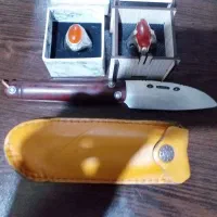 انگشترعقیق پرتقالی و سرخ یمنی کهنه و چاقو ۲مهر