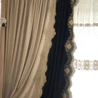 ۲عدد والان مخمل سورمه ای و کرم