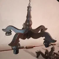 دو عدد لوستر پنج شعله کاملا سالم