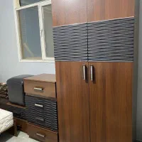 سرویس خواب دونفره مارک سنا چوب|تخت و سرویس خواب|شاهین‌شهر, عطار|دیوار