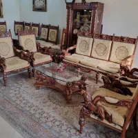 مبلمان و میز و صندلی نهار خوری چوبی کار دست اصفهان