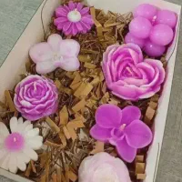شمع طرح گل بابونه، رز قلبی،ارکیده، لاله، آلاله