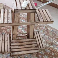 پایه گلدان چوبی