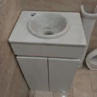 روشویی سنگی سایز 40 کابینت دار pvc
