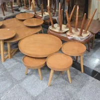 جلومبلی و عسلی گرد لبه دار ۴ تیکه((سهند مبل))|مبلمان خانگی و میز عسلی|کرمانشاه, |دیوار