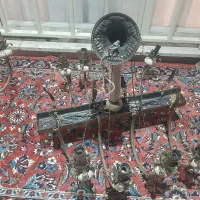 چهار تا لوستر برنجی دوتاش دیواری دوتاش ۸شعله|لوستر و چراغ آویز|کرج, برغان|دیوار