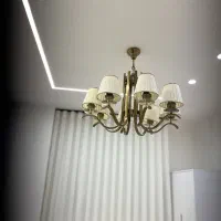 لوستر 8شعله برنز|لوستر و چراغ آویز|شاهرود, |دیوار