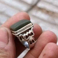 انگشتر یشم خط قدیمی دستساز